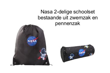 Nasa 2 delig schoolset zwemzak en pennenzak