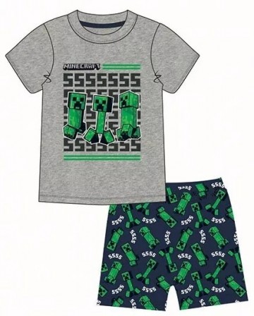 Shortpyjama mele grijs bol